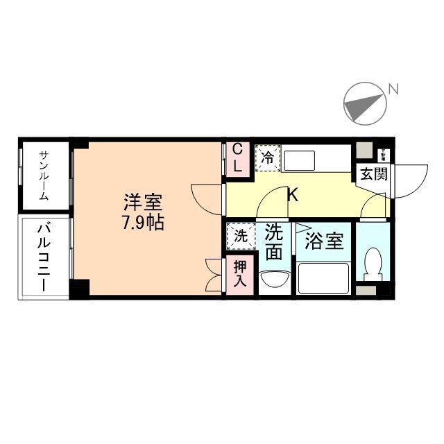 I-VITA TENSHOJI(1K/1階)の間取り写真