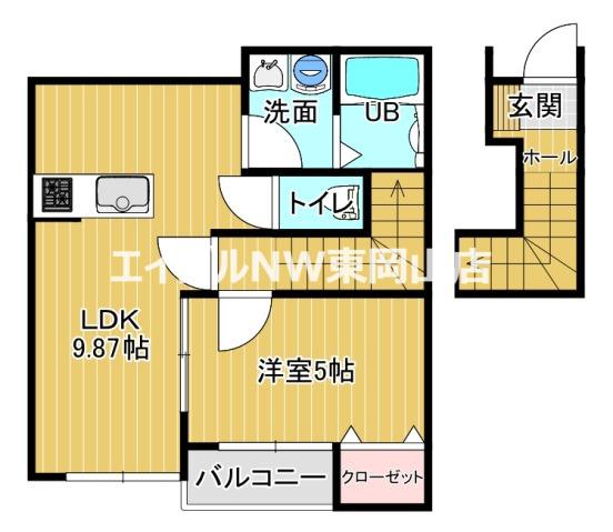 ソラリオ(1LDK/2階)の間取り写真