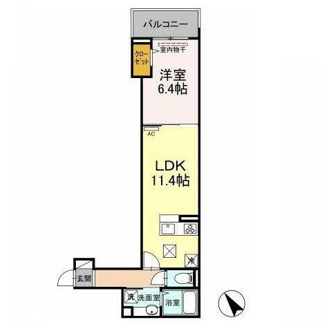 エクセリア徳丸I(1LDK/1階)の間取り写真
