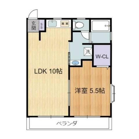 シャトレー(1LDK/2階)の間取り写真