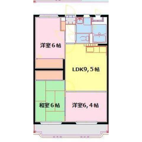 サン・クレール(3LDK/1階)の間取り写真