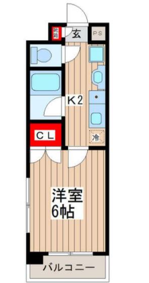モンシェール吾妻橋(1K/3階)の間取り写真