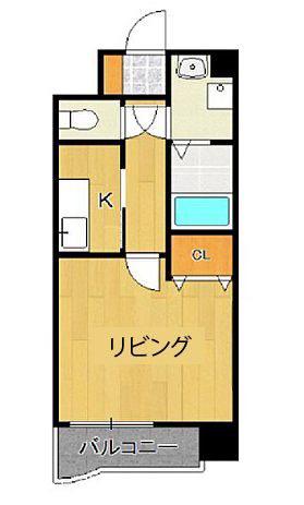 レブリアント賀茂(1K/6階)の間取り写真