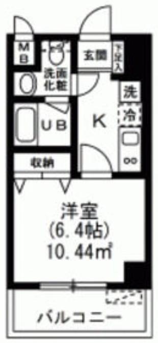 BEATO(1K/6階)の間取り写真