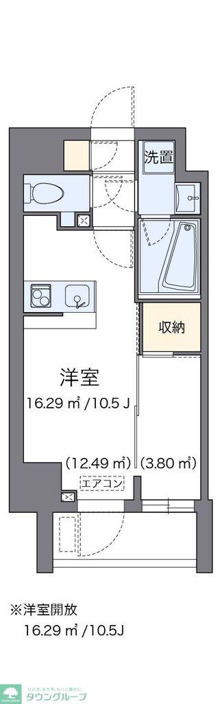 LOVIE麻布十番(ワンルーム/4階)の間取り写真