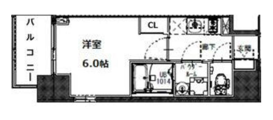 JMFレジデンス海老江(1K/4階)の間取り写真