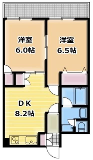 ロワール豊玉(2DK/4階)の間取り写真