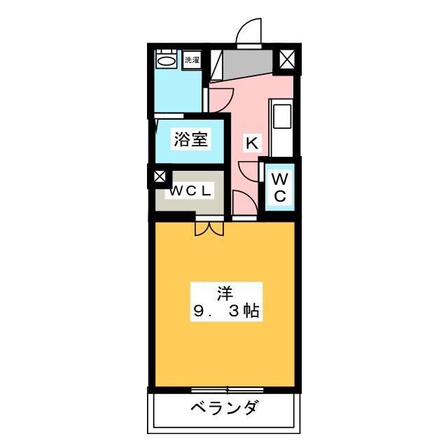 ヴィヴル ミュウII(1K/4階)の間取り写真