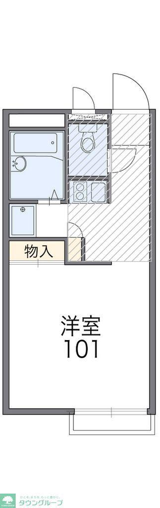 レオパレスコートリベルテ(1K/1階)の間取り写真