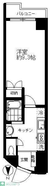 S・ファミーユ(1K/2階)の間取り写真