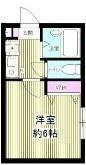 チェスナッツ戸越(1K/2階)の間取り写真