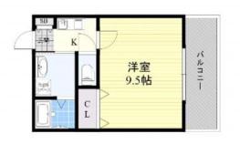 クレスト鷹合(1K/3階)の間取り写真