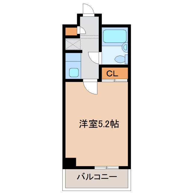 パルテノンリンデン(1K/8階)の間取り写真