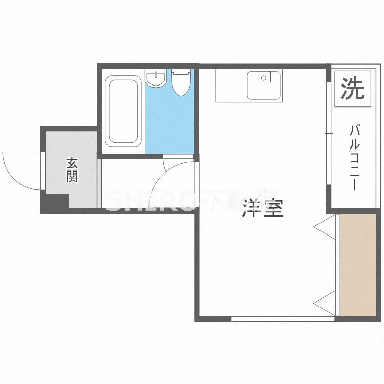 プレアール豊崎(ワンルーム/3階)の間取り写真