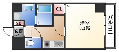 ラフォーレ千種(1K/6階)の間取り写真