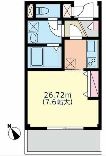 ラヴィール(1K/3階)の間取り写真