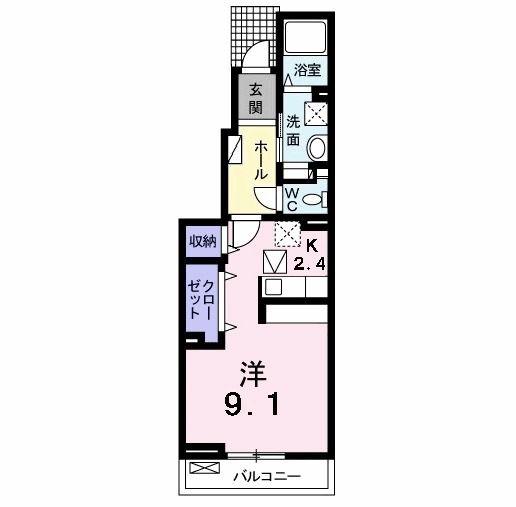 フォレスタ(ワンルーム/1階)の間取り写真