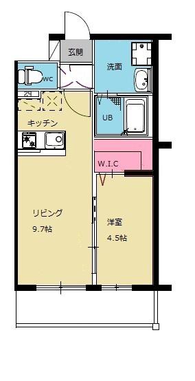 キルシュ・バオム(1LDK/3階)の間取り写真