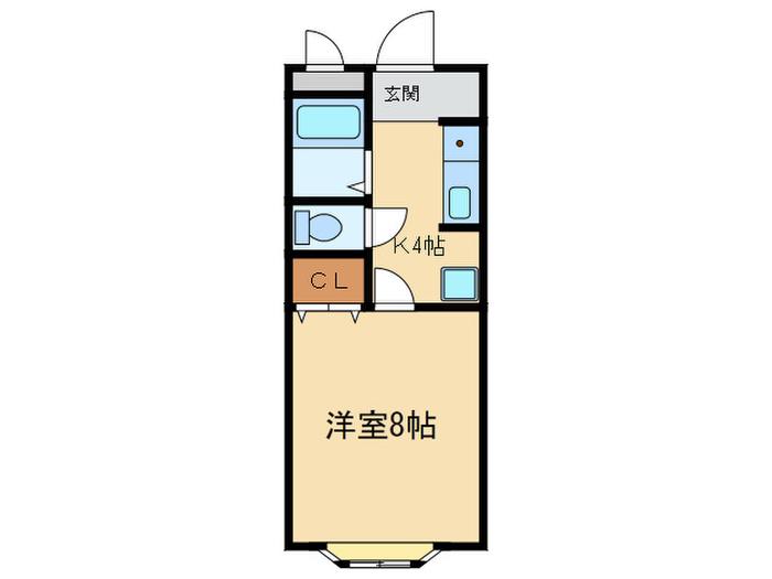 ハイツマザーグース(1K/2階)の間取り写真