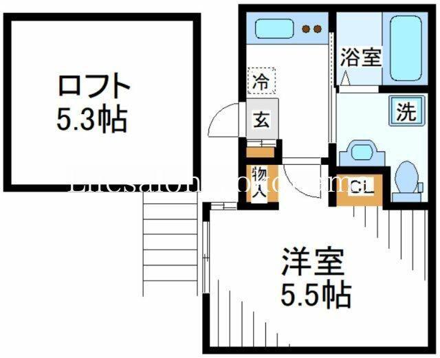 セントラルヒルズ横浜山手(1K/2階)の間取り写真