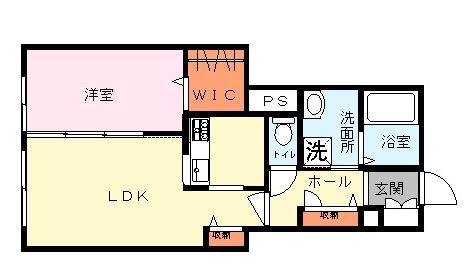 サンパレイユ(1LDK/1階)の間取り写真