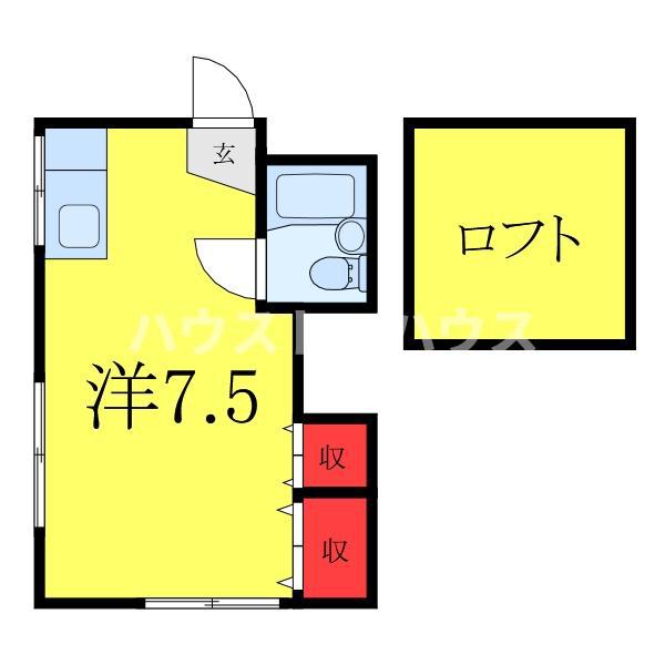グレースマエダ(ワンルーム/2階)の間取り写真