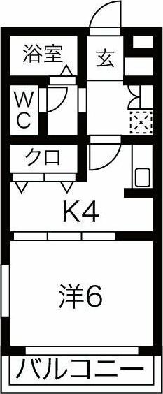 YOU PEACE BLDG III(1K/1階)の間取り写真