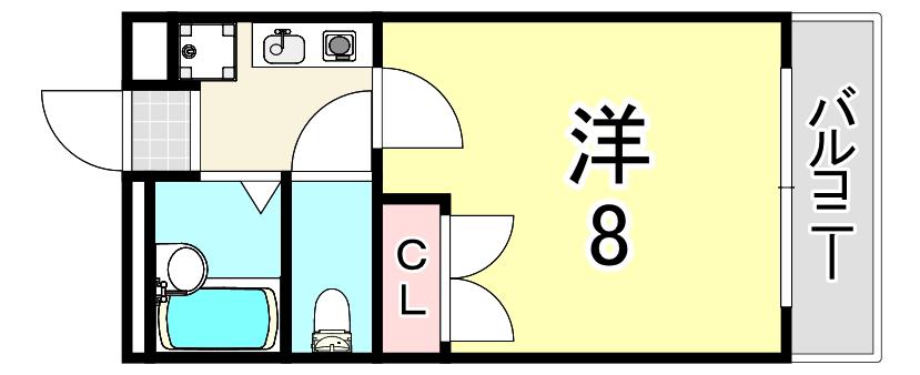 彩華III(1K/1階)の間取り写真