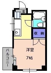 戸叶マンション(ワンルーム/3階)の間取り写真