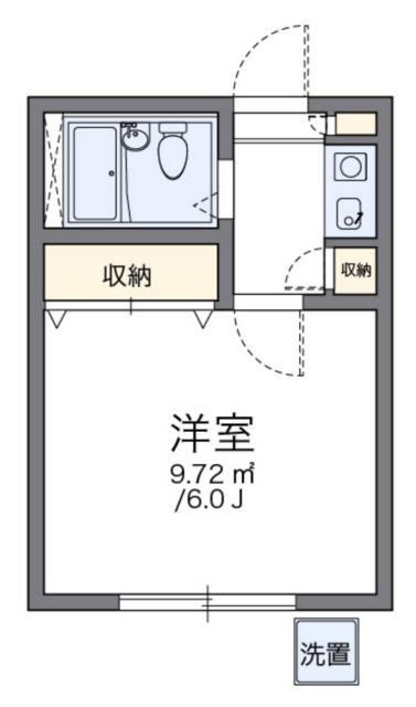 レオパレス相模原第1(1K/1階)の間取り写真