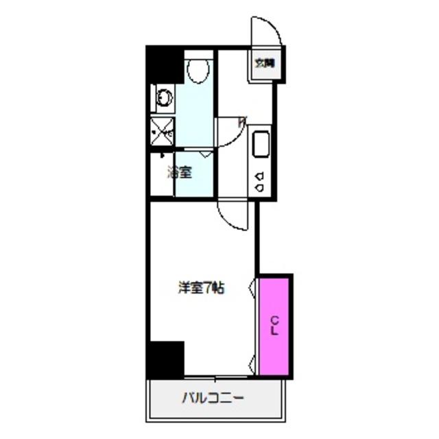 S-FORT大今里西(1K/7階)の間取り写真