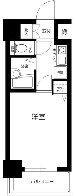 ダイホープラザ新横浜(1K/4階)の間取り写真