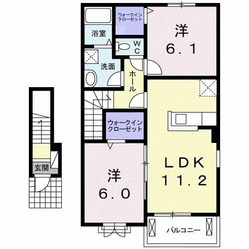 センターポイントI(2LDK/2階)の間取り写真