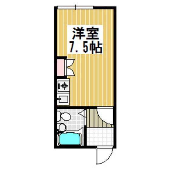 コーポM.T(ワンルーム/2階)の間取り写真
