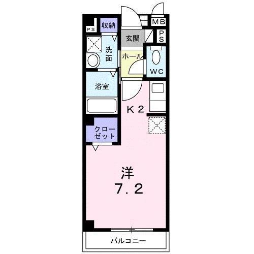 サンライズ栄和(1K/1階)の間取り写真