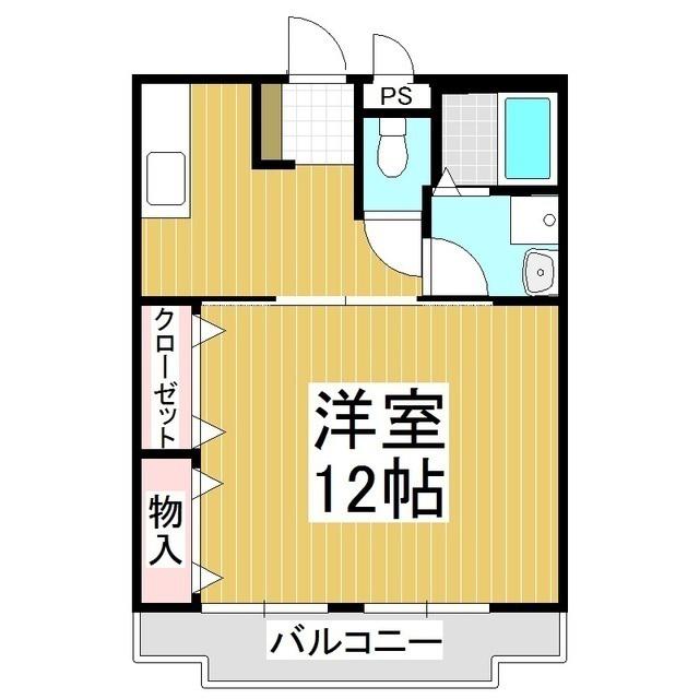 RAINBOW(1K/3階)の間取り写真