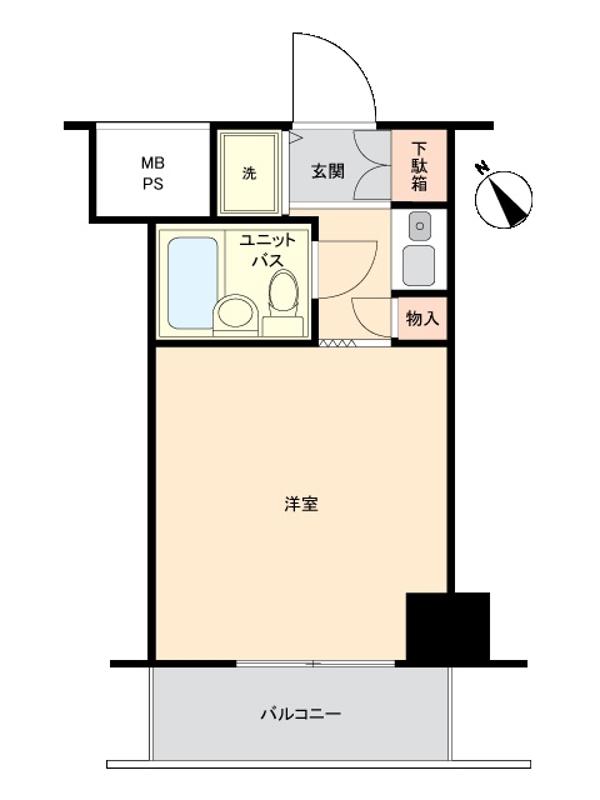 グレイス西川口(ワンルーム/2階)の間取り写真