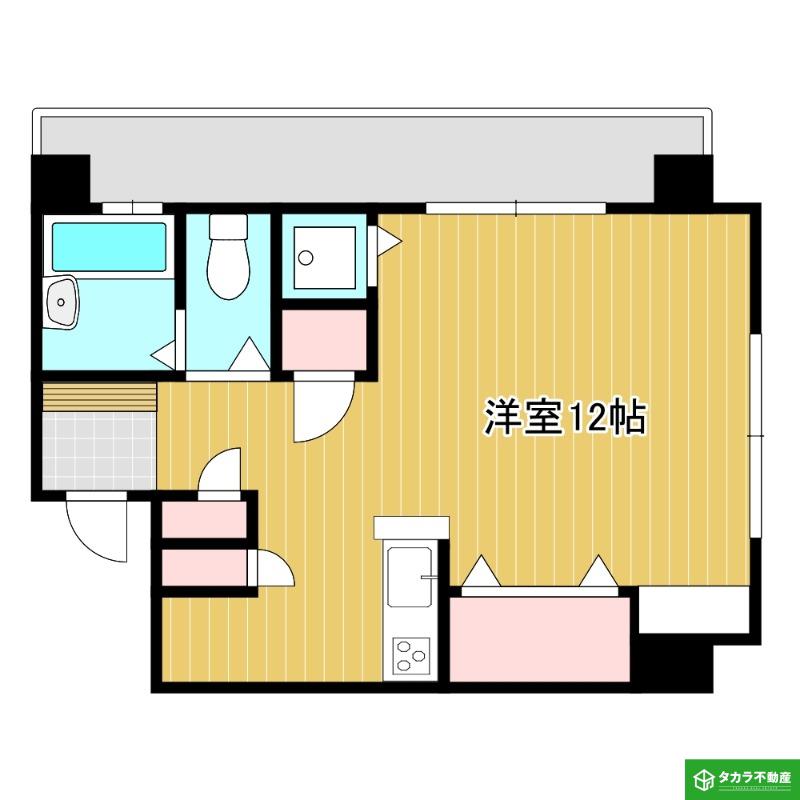 金池ビル(ワンルーム/4階)の間取り写真