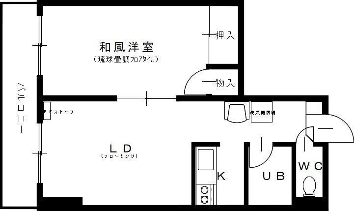 クリスタルファイブ(1LDK/6階)の間取り写真