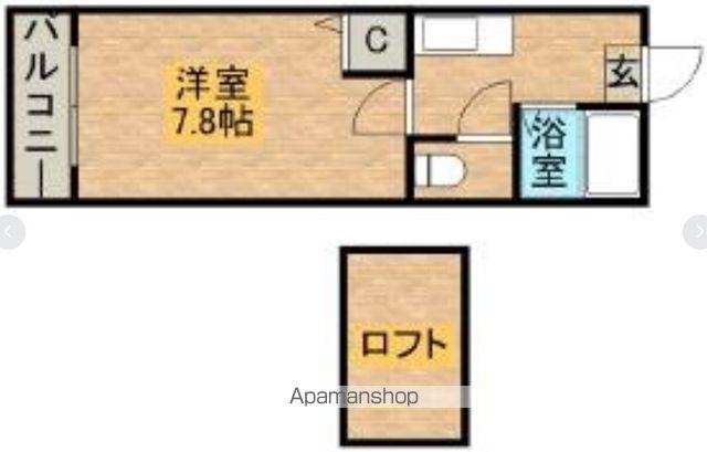 コスモフラット(1K/1階)の間取り写真