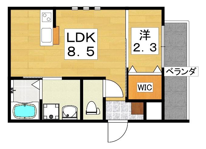 リアフラッツ香里園サウス(1LDK/3階)の間取り写真