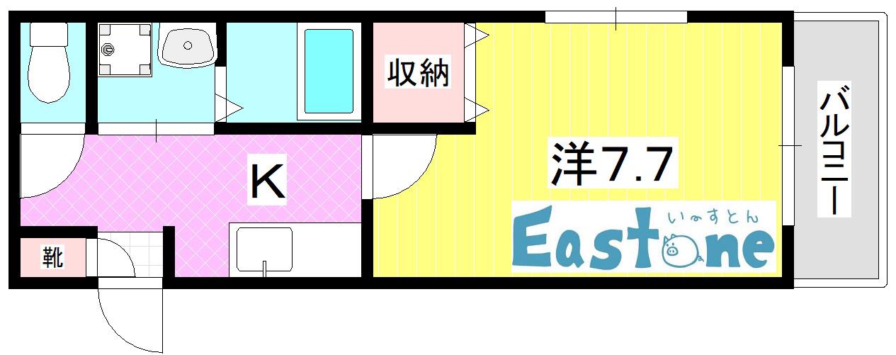 カンパーナ真砂(1K/5階)の間取り写真