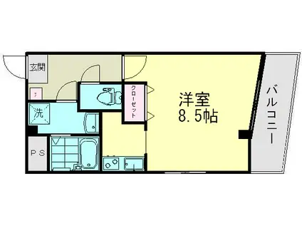 第15モリマンション(1K/3階)の間取り写真