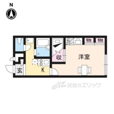 レオパレスセイフル(1K/2階)の間取り写真