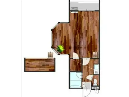 セザンヌ原町3(1K/2階)の間取り写真