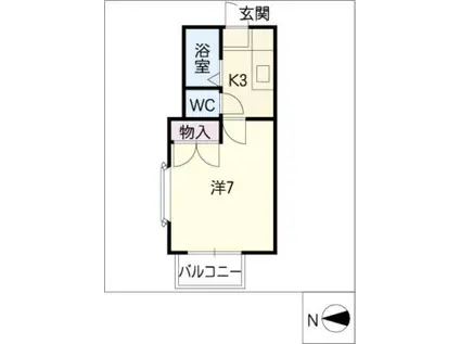 コーポラス・ソーシャル(1K/2階)の間取り写真