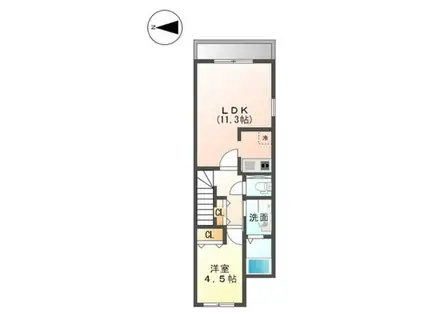 ソレアードIII(1LDK/2階)の間取り写真