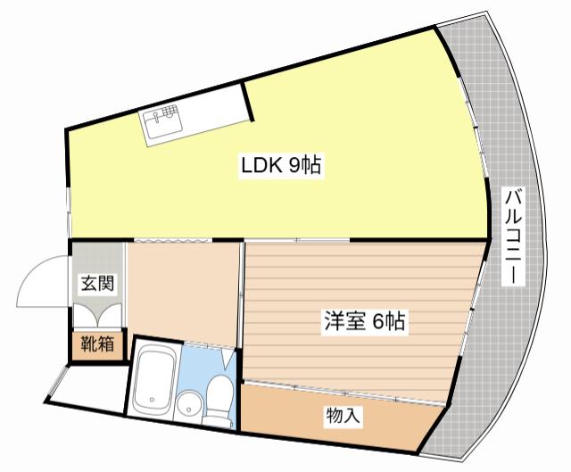 レドンダカサ玉川(1LDK/2階)の間取り写真