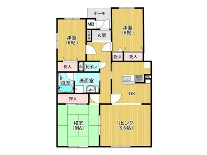 サニーライフ(3LDK/1階)の間取り写真