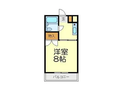 サンコーポ富士見(1K/3階)の間取り写真